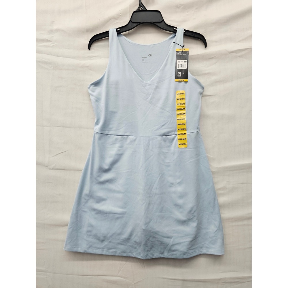 GapFit Womens Active Tank Dress Blue Polyester Blend Workout Size Medium
